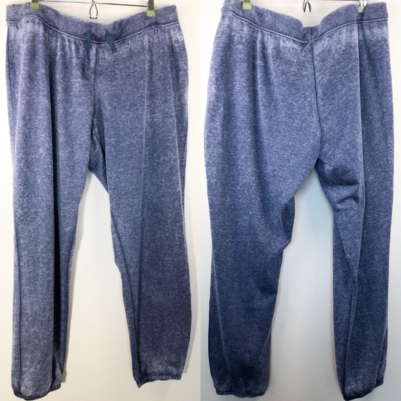 Bliss Pants - Bliss Spa Blue Burnout Sweatpants Sz XXL